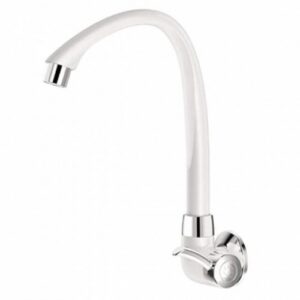 Torneira para pia com bico móvel ABS Tigre Linea com base alta branca/cromada (parede) (670)