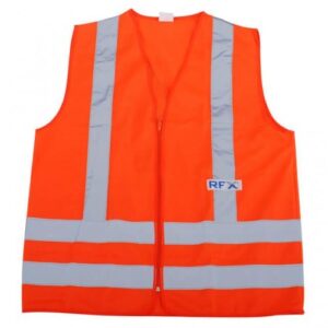 COLETE DANNY REFLETIVO SEM BOLSOS LARANJA COM ZÍPER VIC71160 G