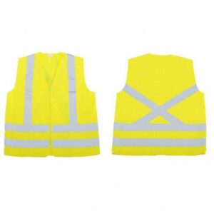 COLETE DANNY REFLETIVO SEM BOLSOS VERDE COM ZÍPER VIC71260 G