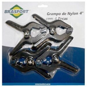 Grampo de Nylon Brasfort número 4, com 4 peças 7354