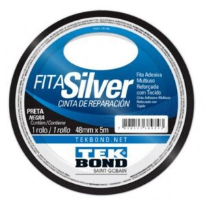 FITA SILVER TAPE TEKBOND 48 MILÍMETROS X 5 METROS PRETA