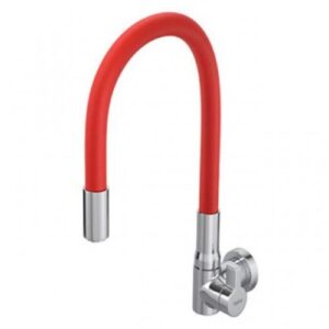 Torneira para pia com bico móvel ABS Hydramontion 1168 metal+vermelho (parede)