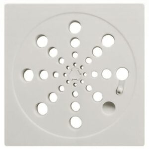 Grelha Quadrada 15 cm Plástico (Branco) com Fecho Overtime