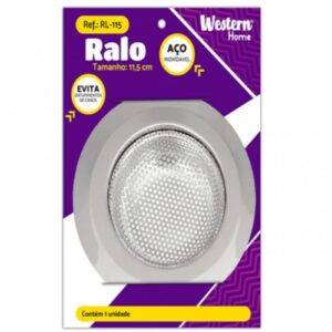 Ralo inox Western 115 mm americano 4.1/2 borda larga RL-115