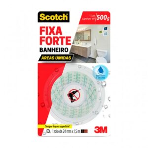 FITA DUPLA FACE 3M 24 MILÍMETROS X 1,5 METROS ESPUMA (PARA BANHEIROS E ÁREAS ÚMIDAS) CM0591 HM(A)