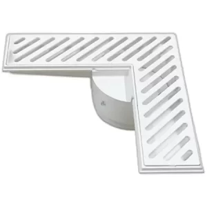 Ralo para canto com adaptador Fere branco