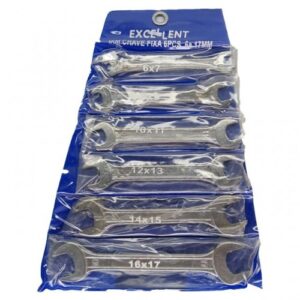JOGO DE CHAVE FIXA EXCELLENT 6 A 17 MM (6 PEÇAS)