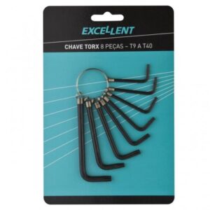 Chave Torx Excellent Jogo T9-T40 8 peças 60C