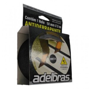 Fita Antiderrapante 48mm x 5m Preto Adelbr.